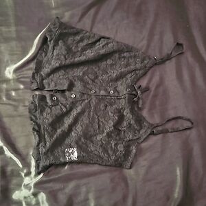 black lace tank top